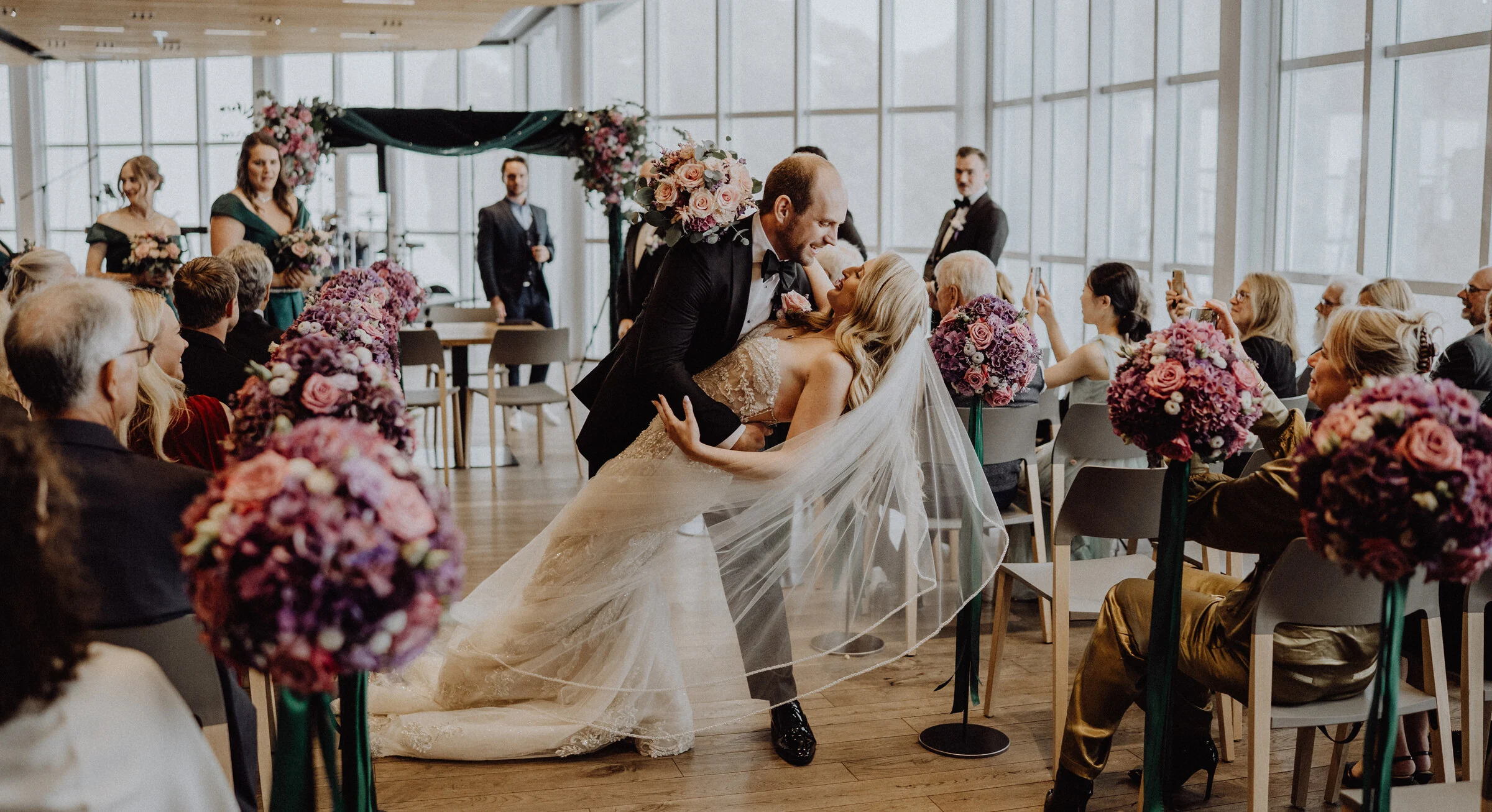 Still from Emilia & William’s wedding film